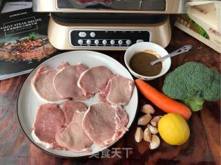 #东 Shot Steak Machine# Garlic Black Pepper Pork Chops recipe