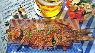 #aca烤明星大赛# Spicy Grilled Crucian Carp with Cumin recipe