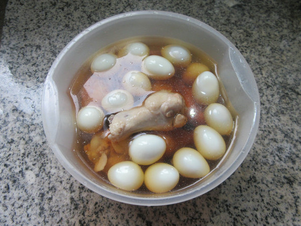 Chicken Wing Roots with Quail Eggs recipe