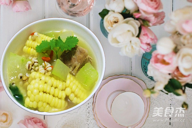 Winter Melon Corn Pork Ribs Soup recipe