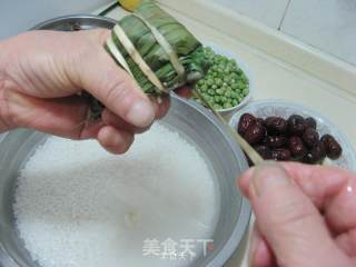 Red Dates, Lotus Seeds and Green Bean Rice Dumplings recipe