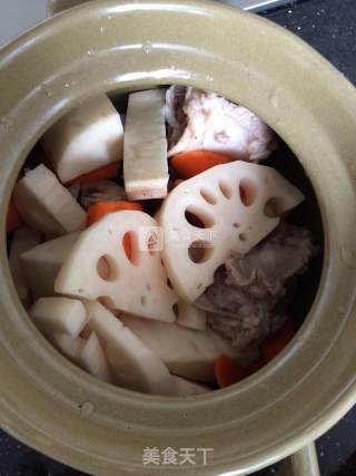 Lotus Root Carrot and Yam Soup recipe