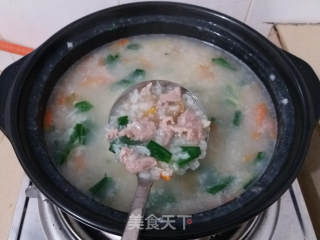 Vegetable and Lean Pork Congee recipe