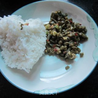 Fried Rice with Salted Beans and Egg Liquid recipe