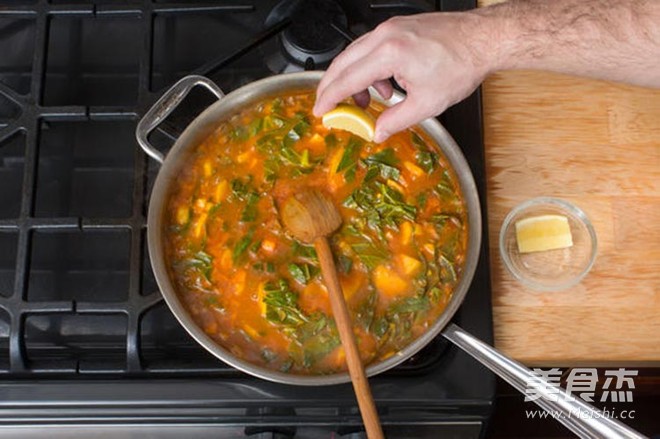 Light Food, Warm Sweet Potato Parsnip Root Croutons Soup recipe