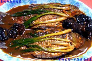 "grilled Crucian Carp Stewed Meat with Scallion" recipe