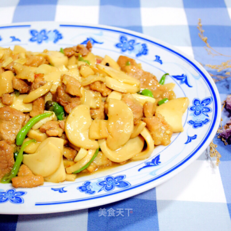 Pleurotus Eryngii Sliced with Sauce recipe