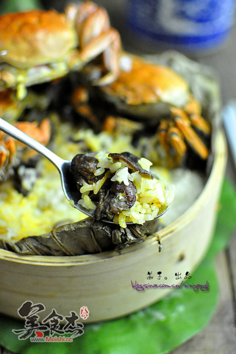 Steamed Crab Rice in Cage recipe