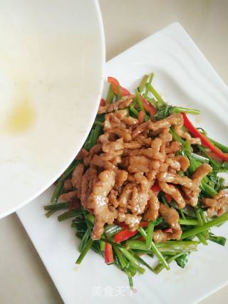 #春食野菜香# Stir-fried Shredded Pork with Wild Celery recipe