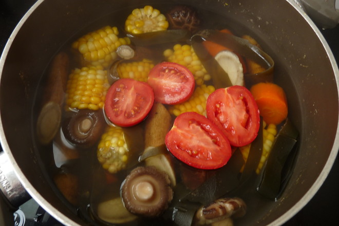 Corn Burdock Mushroom Soup recipe