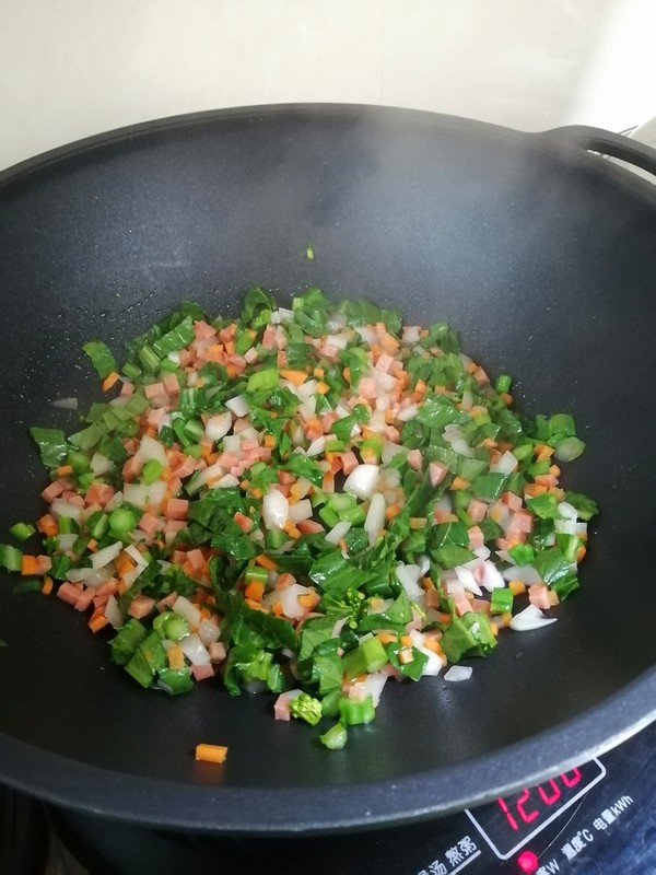 Dinner for One Person~~ Fried Rice with Mixed Vegetables recipe