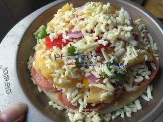 Summer Colorful Pizza (homemade Pizza Crust) recipe