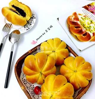 #新良第一节烤大赛#super Cute Pumpkin and Purple Rice Buns recipe