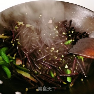 Fried Purple Beans recipe