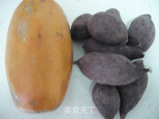 Papaya and Purple Potato Mashed recipe