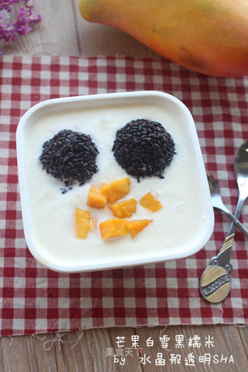 Mango White Snow Black Glutinous Rice recipe