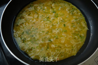 Rice, Fish and Cheese Omelette recipe