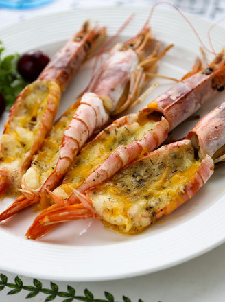 Baked Prawns with Cheese recipe