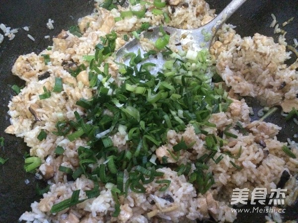 Mushroom Chicken Fried Rice recipe