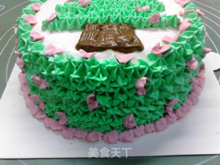 Christmas Tree Decorated Cake recipe