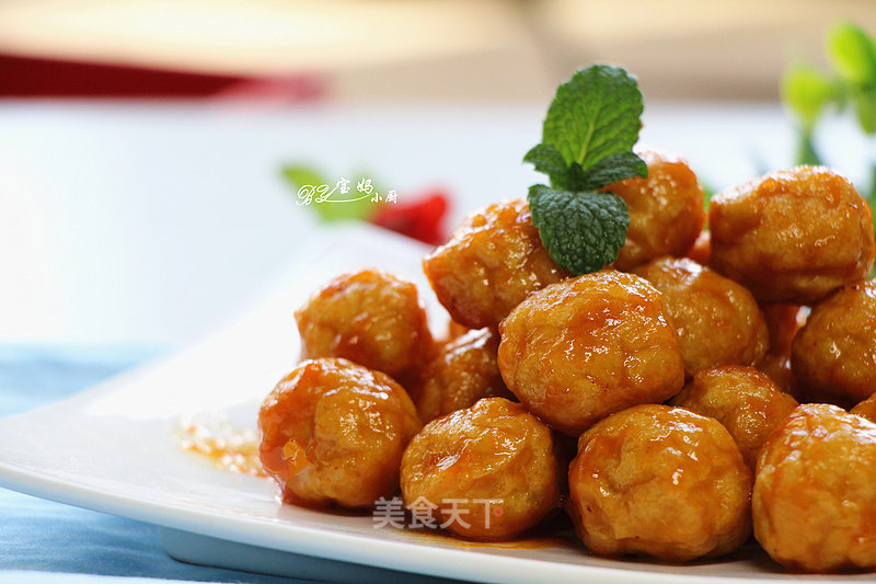 Chicken Balls with Orange Sauce recipe