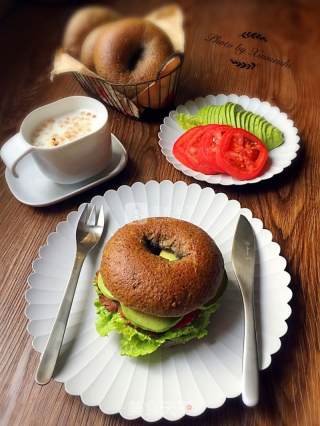 #aca烤培明星大赛#black Sesame Whole Wheat Bagels recipe