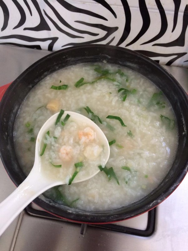 Vegetable Congee with Shrimp and Shrimp recipe