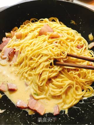 🇮🇹the Practice of Pure Bacon Egg Sauce Pasta recipe