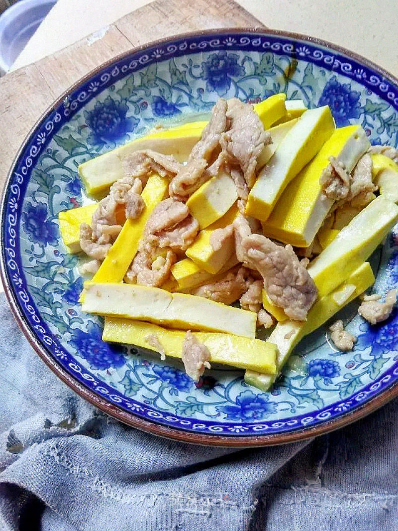 [yellow Tofu Fried Pork] Have You Ever Tried Yellow Tofu? recipe