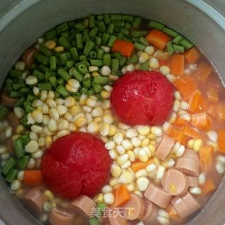 One-pot Braised Tomato and Fresh Vegetable Rice recipe