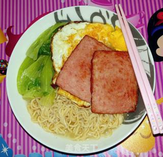 Baby's Dinner-ham Fried Egg Noodles recipe