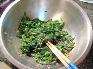 Sesame Spinach Tower recipe