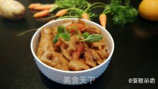 Braised Chicken with Lotus Root and Carrots recipe