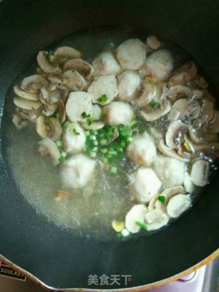 Fish Ball Mushroom Bowl Noodle recipe