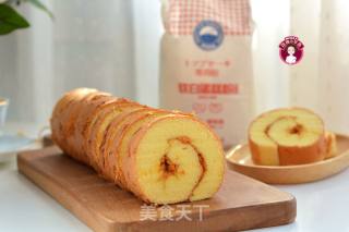 Pork Floss and Yellow Mustard Sauce Cake Roll recipe