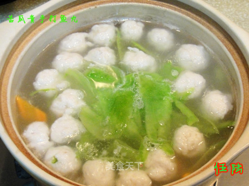 Bitter Gourd and Green Hand-made Fish Balls recipe