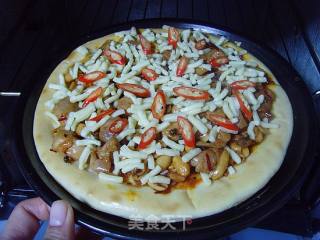 [diy New Orleans Barbecue Pizza]: Chinese Flavor-spicy Chicken Pizza recipe