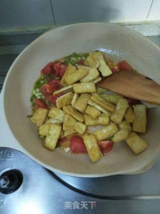 Stir-fried Tofu with Tomatoes and Rape recipe