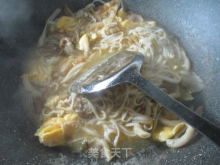 Mustard Noodle Soup with Mushroom and Duck Egg recipe