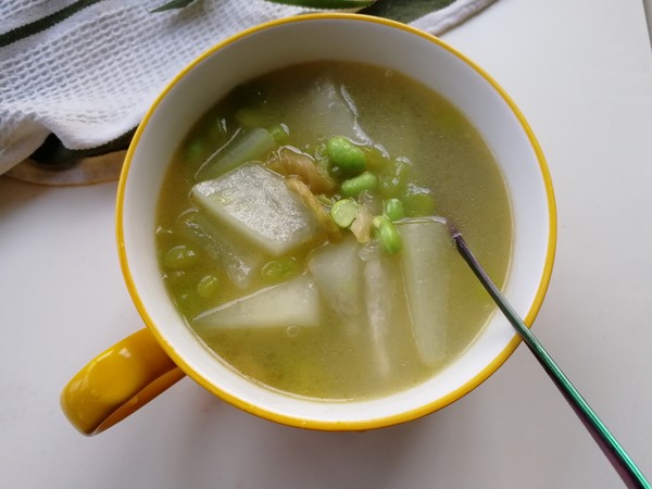 Winter Melon and Edamame Mustard Soup recipe