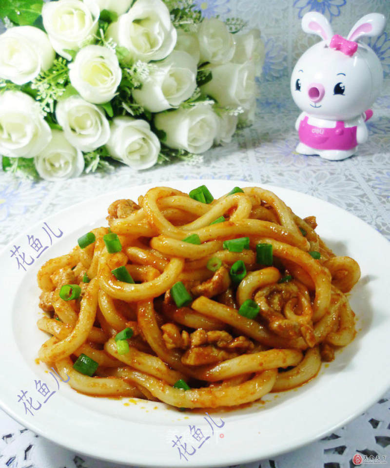 Spicy Stir-fried Tenderloin Udon Noodles recipe