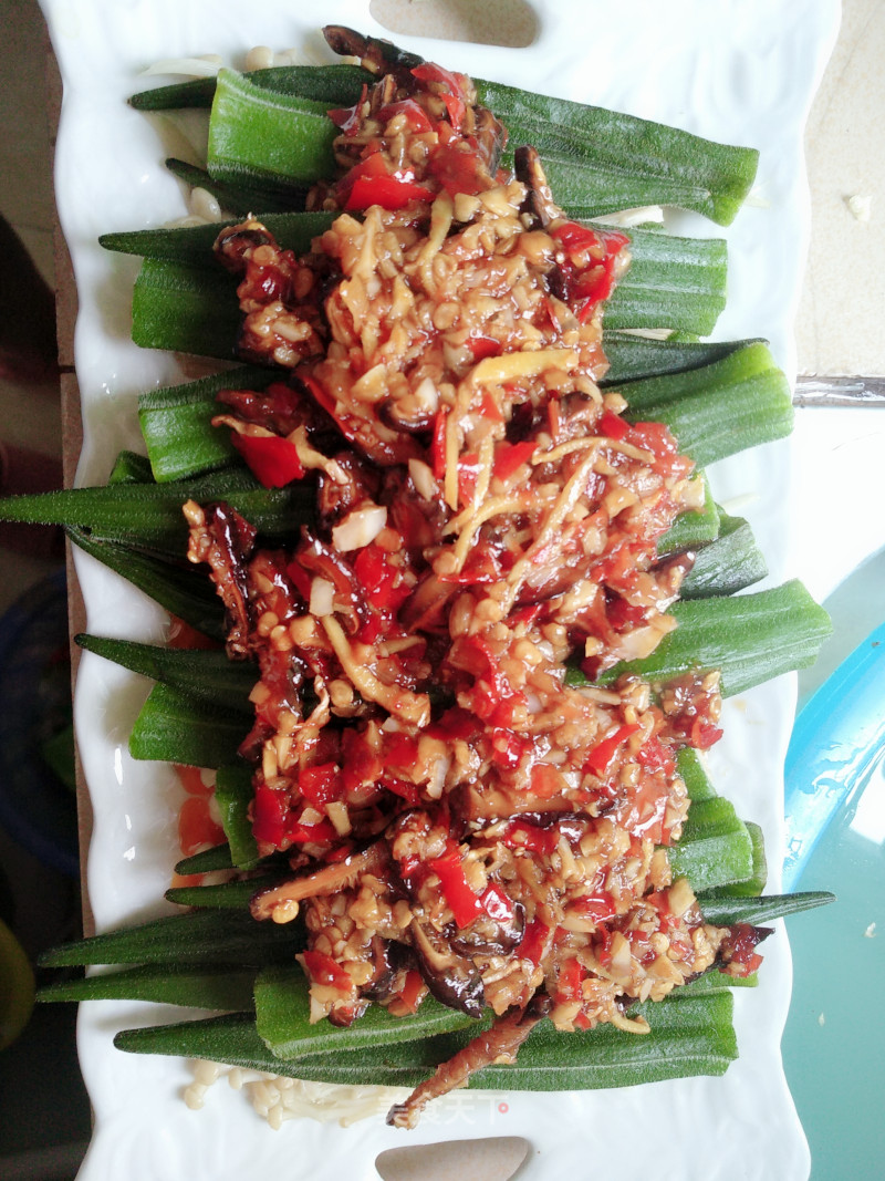Cool Okra Enoki Mushroom recipe