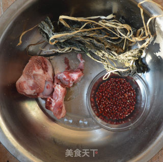 Red Bean Vegetable Dried Pork Bone Soup recipe