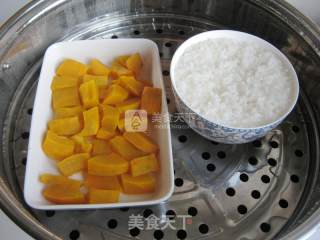 Steamed Pumpkin with Sticky Rice recipe