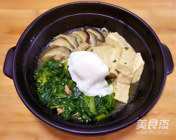 Spinach Tofu Noodle Soup recipe