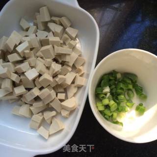 Fried Bean Curd with Edamame recipe