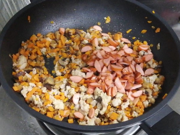 Fried Rice with Mushrooms and Carrots recipe
