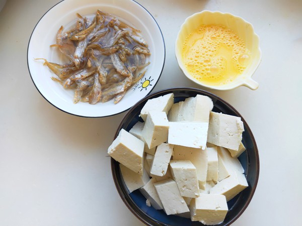 Whitebait Egg Simmered Tofu recipe