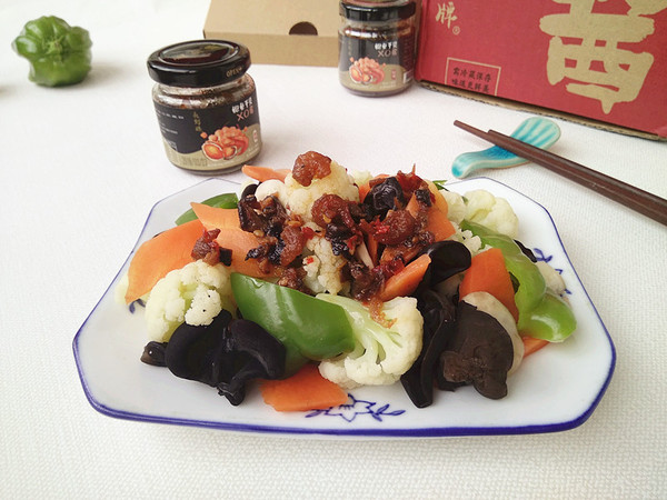 Seasonal Vegetable Salad with Abalone and Scallop Xo Sauce recipe