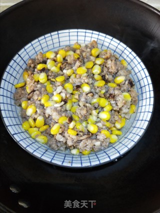 Corn Kernels Steamed Meatloaf recipe